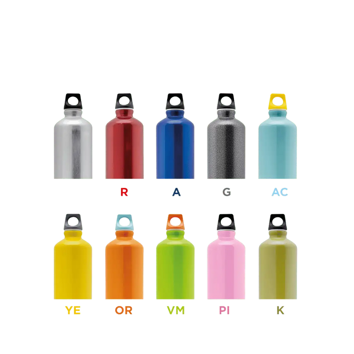 Diferentes colores de las botellas de aluminio con tapón FUTURA