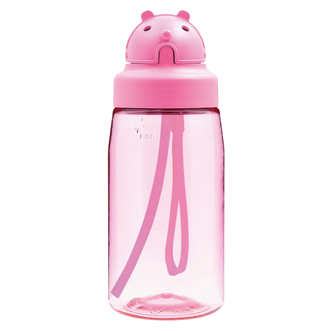 Botella Infantil de Tritan con tapón Oby rosa