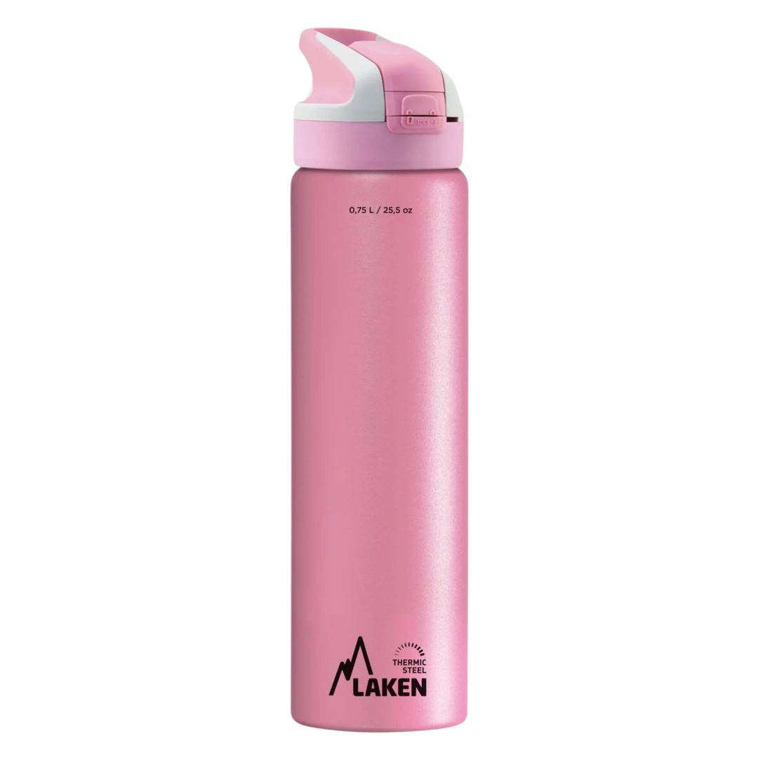 Botella térmica de acero rosa de 0,75 litros con tapón SUMMIT rosa