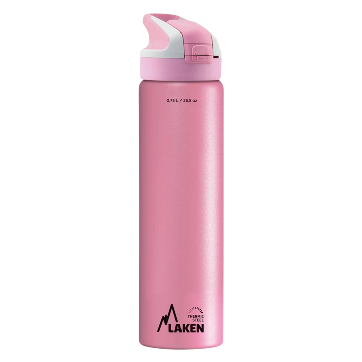 Botella térmica de acero rosa de 0,75 litros con tapón SUMMIT rosa